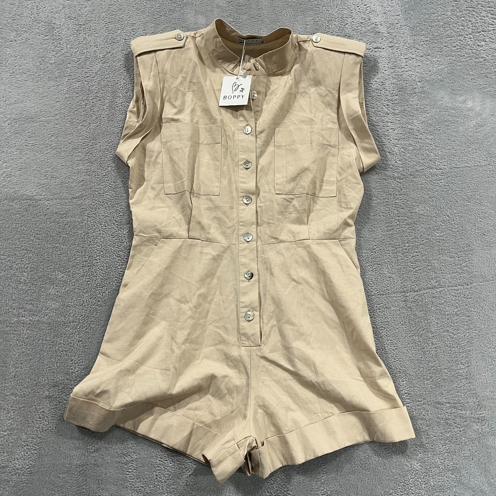 Boppy Romper Womens Medium Button Up Boho Hippie Festival Y2K Western Country